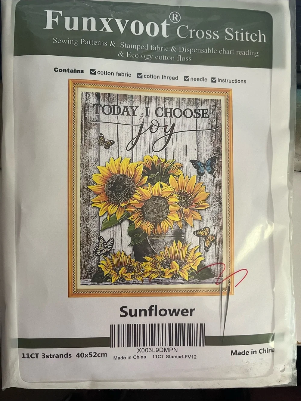 Sunflower Wall Art Cross Stitch - Yellow Sunflowers